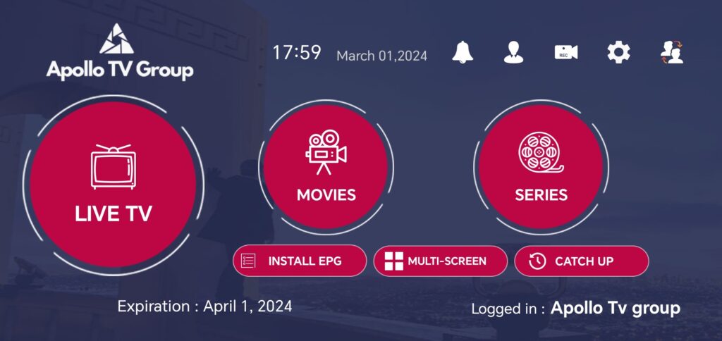 apollo tv app home